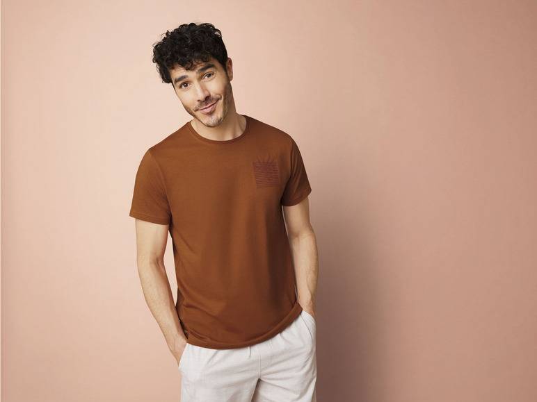 LIVERGY® Herren T-Shirt, mit Rundhalsausschnitt Online