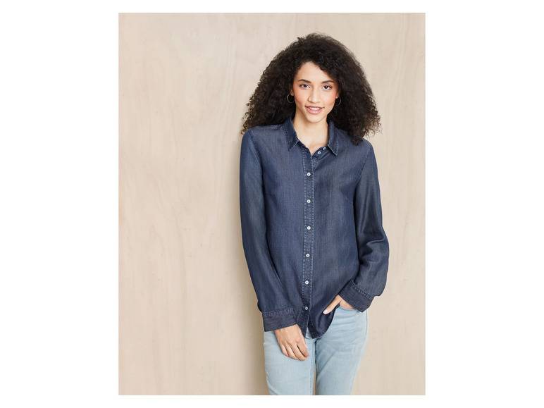 esmara® Damen Bluse, modischer Denim-Look Angebote