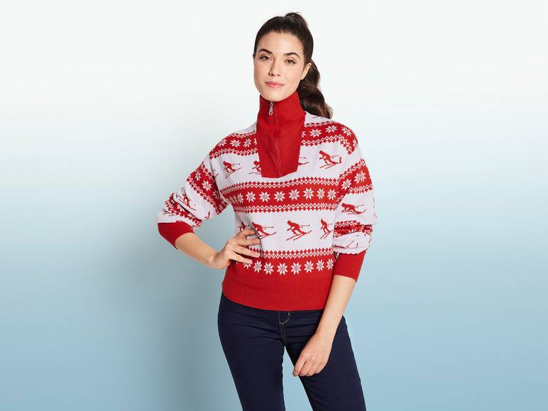 esmara® Damen Stricktroyer mit Jacquardmuster Hotsell