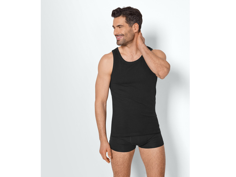 LIVERGY® Herren Achselhemden, 5 Stück, hoher Baumwollanteil im Angebot