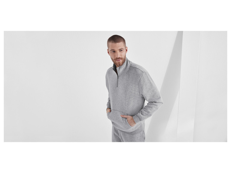 LIVERGY® Herren Troyer mit Stehkragen und Reißverschluss Online Shopping