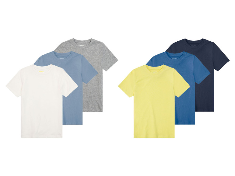 pepperts!® Kinder Jungen T-Shirts, 3 Stück, mit Rundhalsausschnitt