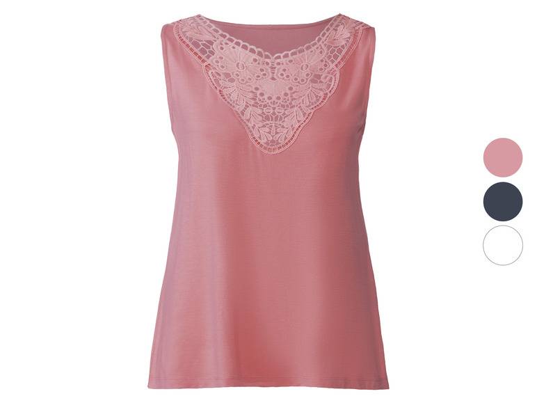 esmara® Damen Top mit Spitze, leger geschnitten