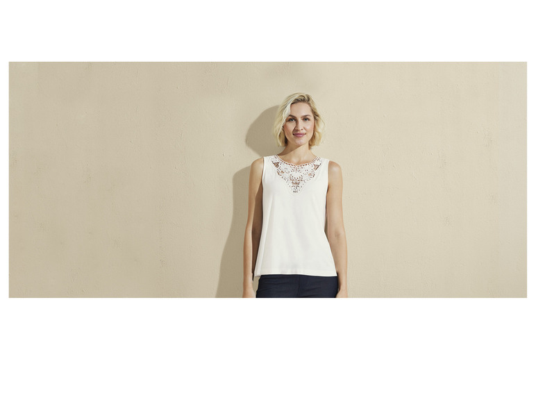 esmara® Damen Top mit Spitze, leger geschnitten Jubiläumsangebot