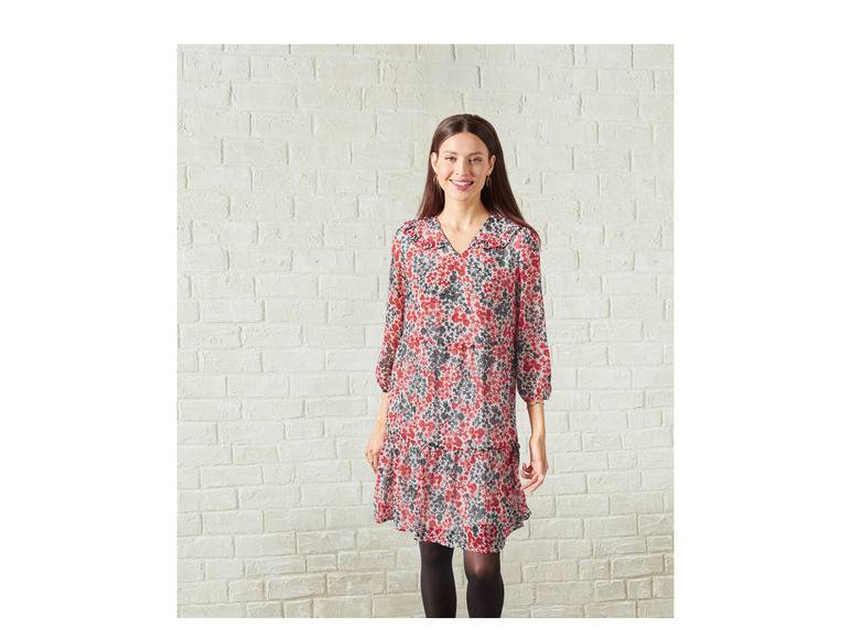 esmara® Damen Chiffonkleid, mit Rüschenbesatz Lagerräumung