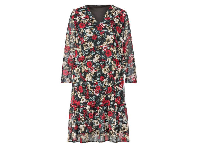 esmara® Damen Chiffonkleid, mit Rüschenbesatz Lagerräumung