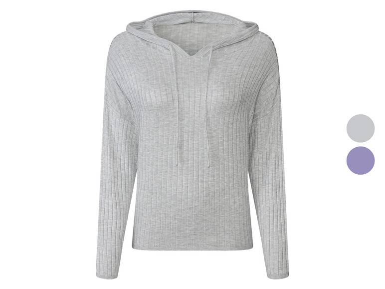 esmara® Damen Gerippter Pullover mit Kapuze