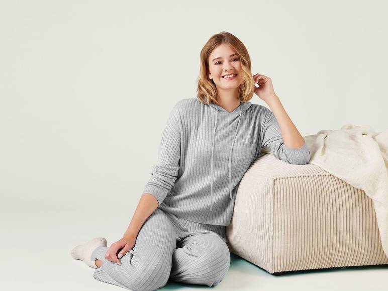 esmara® Damen Gerippter Pullover mit Kapuze Heißer Verkauf
