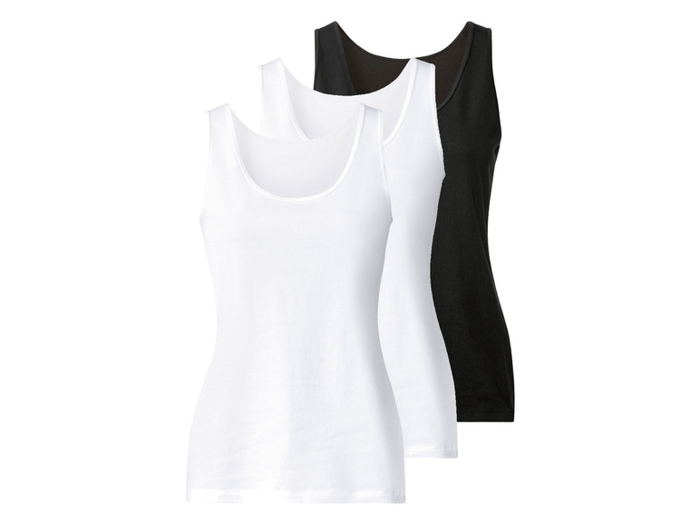 esmara® Damen Achselhemd, 3 Stück, hoher Baumwollanteil Tägliche Deals
