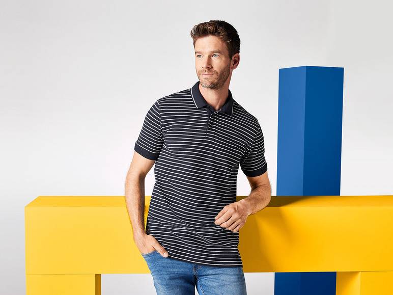 LIVERGY® Herren Poloshirt, körpernah geschnitten Letzter Tag