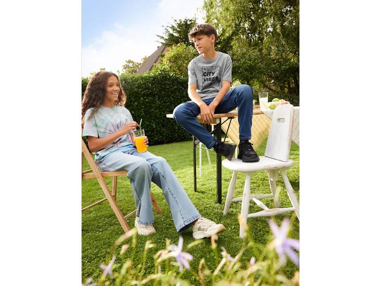 pepperts!® Kinder Mädchen Jeans Wide Leg, hohe Leibhöhe Nur für heute