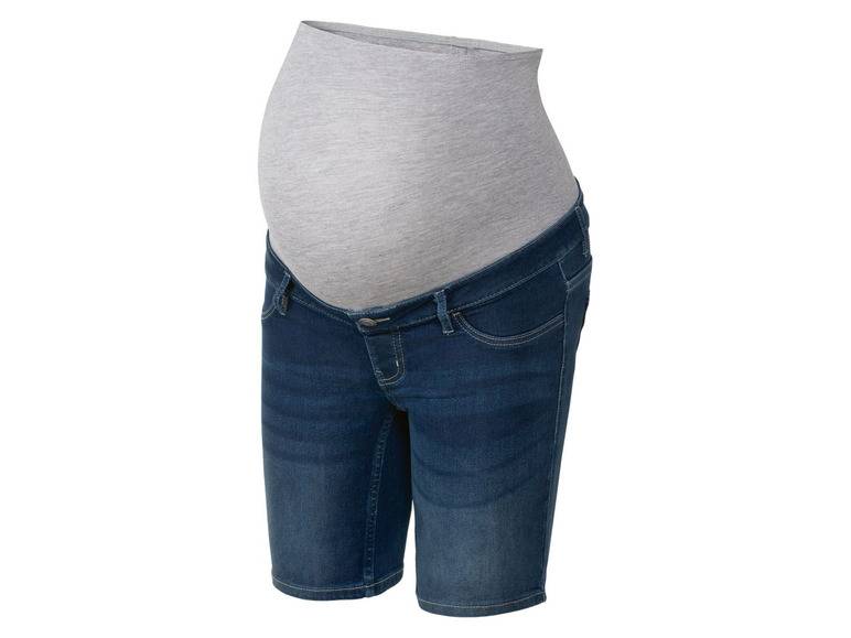 esmara® Damen Umstands-Jeansshort mit elastischem Bauchband Sonderangebot der Fabrik
