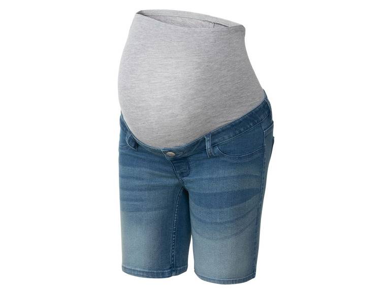 esmara® Damen Umstands-Jeansshort mit elastischem Bauchband Sonderangebot der Fabrik