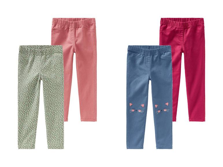 lupilu® Kleinkinder Treggings, 2 Stück, mit Fake-Taschen