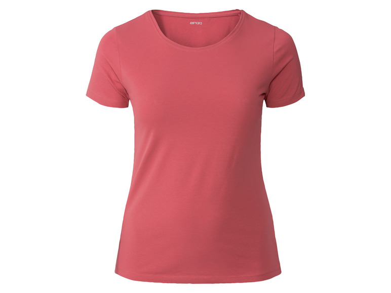 esmara® Damen T-Shirts, 2 Stück, mit hohem Baumwollanteil Fabrikladen
