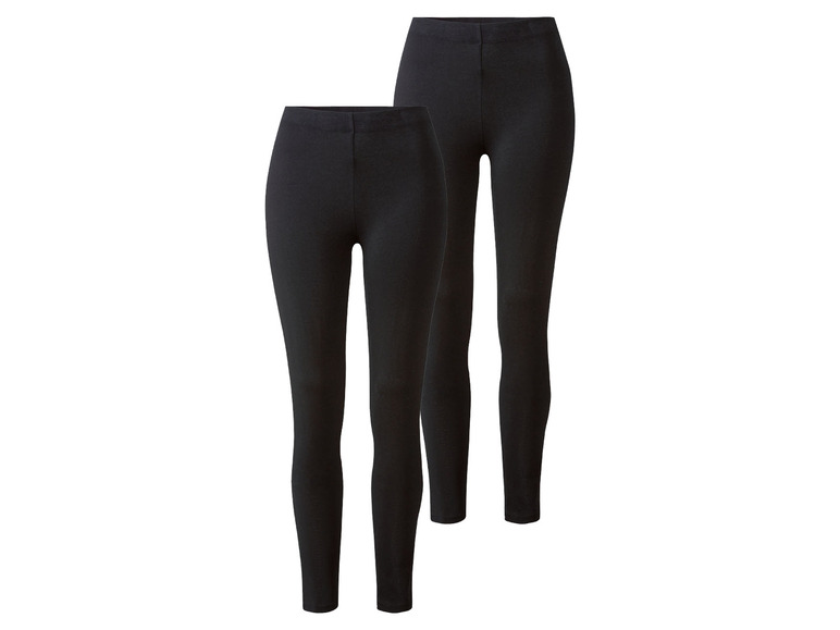 esmara® Damen Leggings, 2 Stück, mit hohem Bio-Baumwollanteil Günstig kaufen