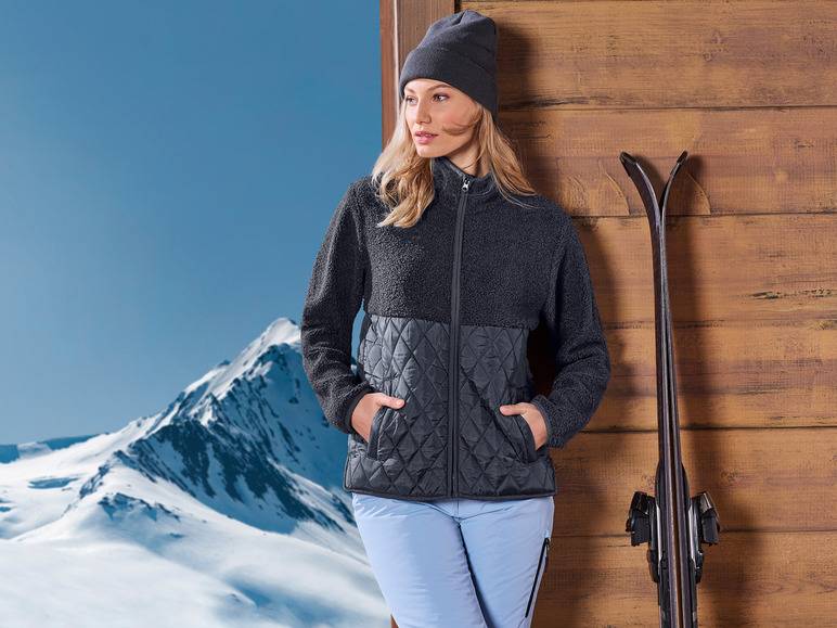 CRIVIT Damen Jacke aus weichem Lammfellimitat Jubiläumsangebot