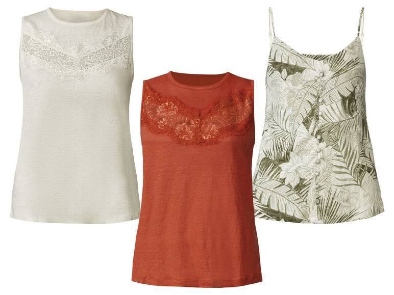 esmara® Damen Leinen-Top, leger geschnittene A-Linie Rabatte dieses Monats