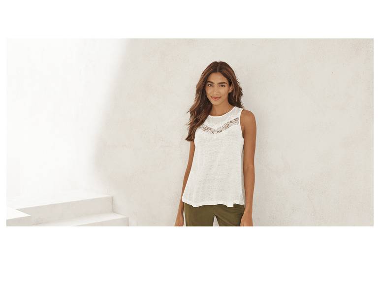 esmara® Damen Leinen-Top, leger geschnittene A-Linie Rabatte dieses Monats