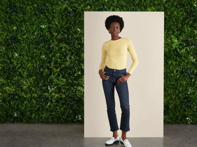 esmara® Damen Jeans, Straight Fit, in moderner 7/8-Länge Angebote
