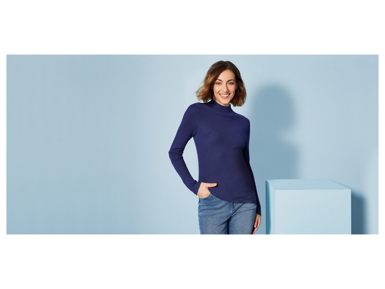 esmara® Damen Feinstrick-Pullover, mit Stehkragen Limitierter Zeitrabatt