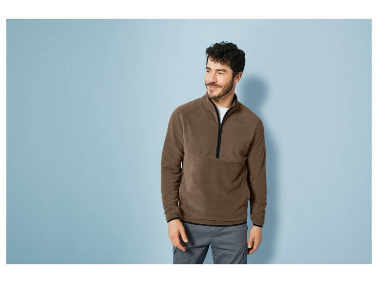 LIVERGY® Herren Fleecepullover, mit seitlichen Eingrifftaschen Fabrik Onlineshop