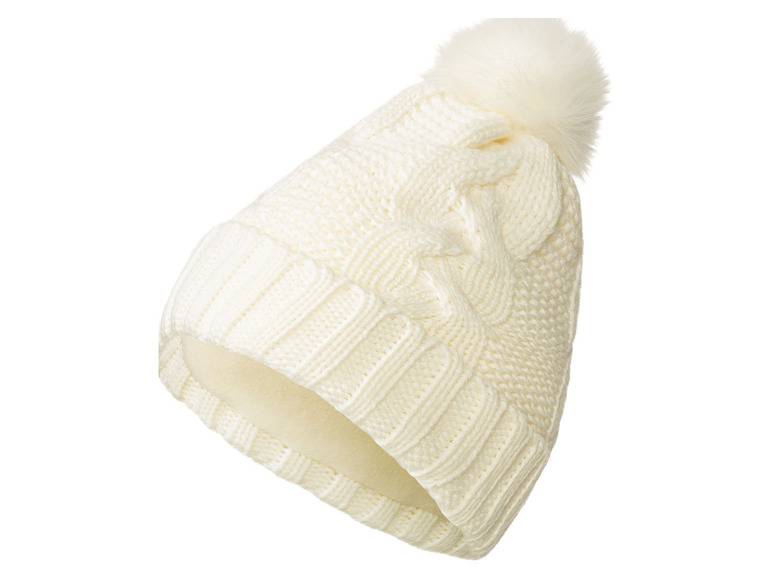 esmara® Damen Thermo-Strickmütze, mit modischem Bommel Sonderangebot