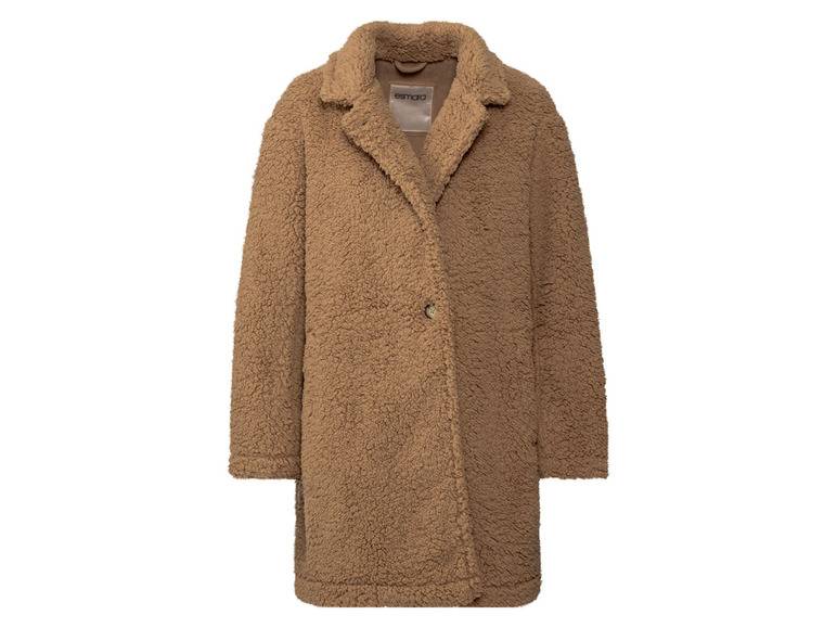 esmara® Damen Mantel aus Lammfellimitat, leger geschnitten Begrenztes Angebot