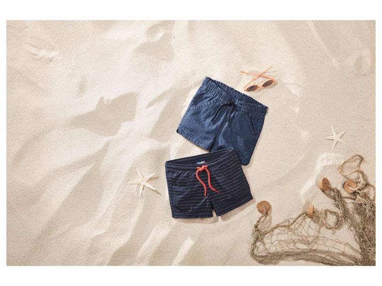 lupilu® Kleinkinder Shorts, 2 Stück, mit kleinen Seitenschlitzen Jubiläumsangebot
