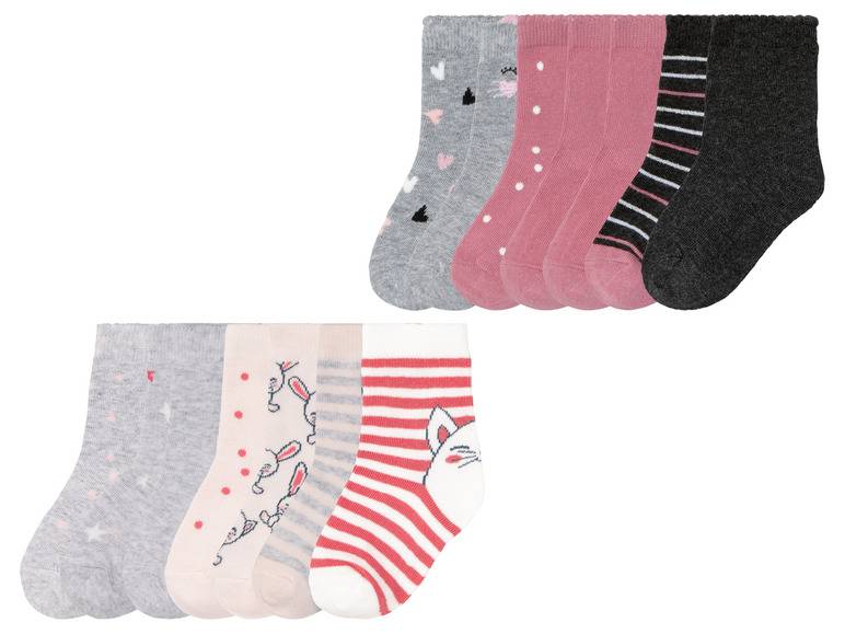 lupilu® Kleinkinder Socken mit Bio-Baumwolle, 7 Paar