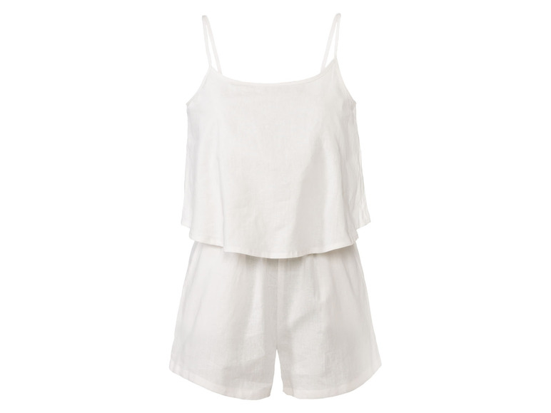 esmara® Damen Jumpsuit, mit Leinen und Viskose Sonderangebote