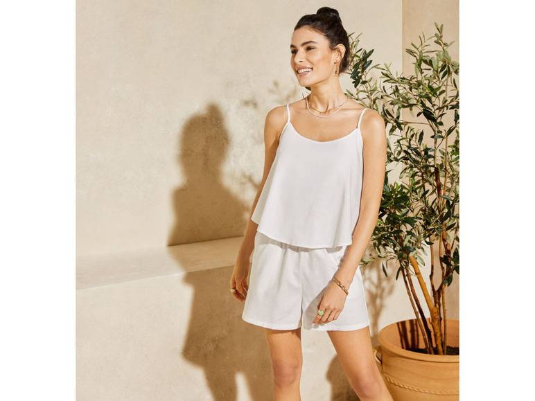 esmara® Damen Jumpsuit, mit Leinen und Viskose Sonderangebote