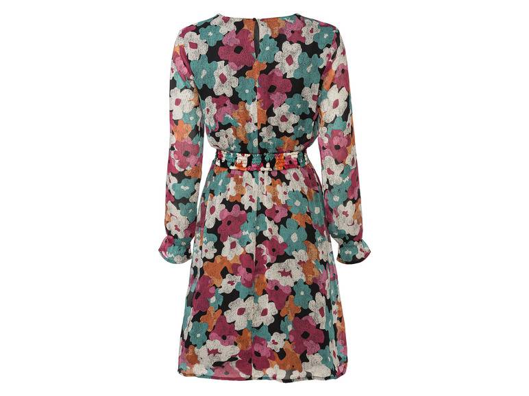 esmara® Damen Chiffon-Kleid mit transparenten Ärmeln Tiefpreis