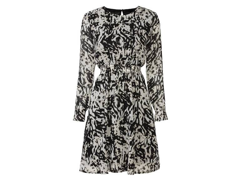 esmara® Damen Chiffon-Kleid mit transparenten Ärmeln Tiefpreis