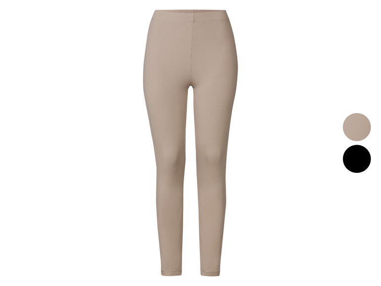 esmara® Damen Gerippte Leggings, hohe Leibhöhe