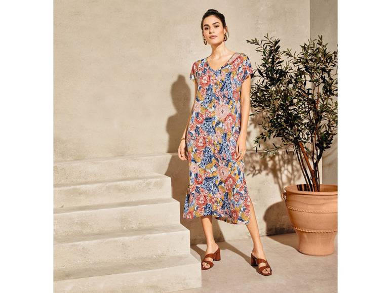 esmara® Damen Leinen-Kleid mit langen Seitenschlitzen Neueste Stile