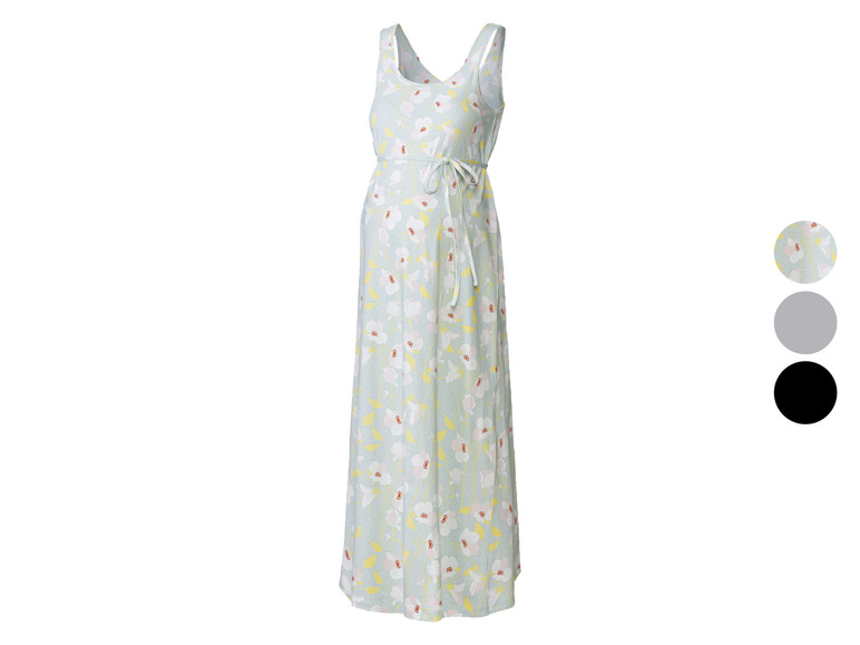 esmara® Damen Umstands-Maxikleid mit Bindeband