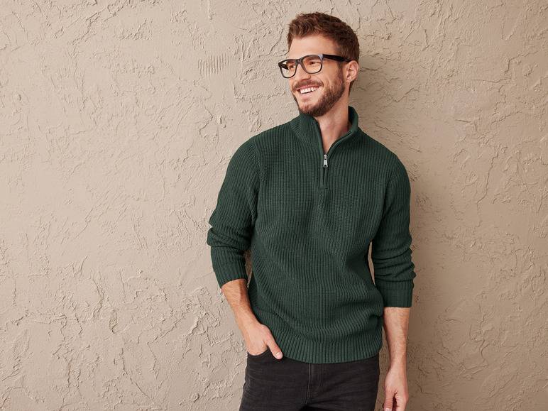 LIVERGY® Herren Troyer, leger geschnitten Black Friday Preise