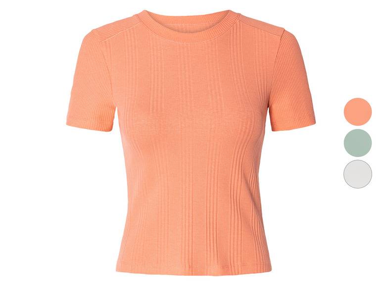 esmara® Damen Shirt in modischer Ripp-Qualität