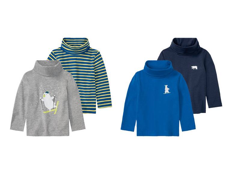 lupilu® Kleinkinder Ski Rollkragenshirts, 2 Stück, mit hohem Baumwollanteil Verkauf