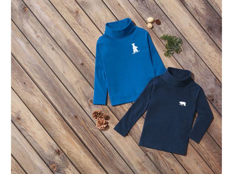 lupilu® Kleinkinder Ski Rollkragenshirts, 2 Stück, mit hohem Baumwollanteil Verkauf