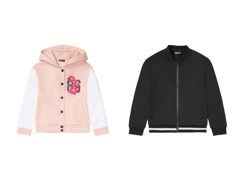 pepperts!® Mädchen College-Jacke mit modischem Glitzer-Print Meist gekauft