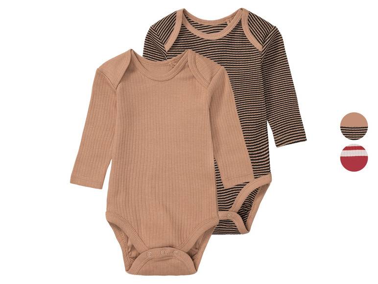 lupilu® Baby Bodys, 2 Stück, mit Schrittknöpfung
