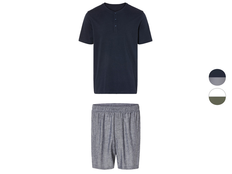 LIVERGY® Herren Pyjama, kurz, aus reiner Baumwolle Exklusivangebot