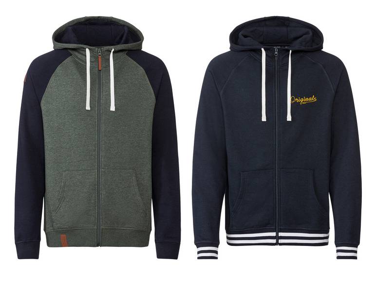 LIVERGY® Herren Sweatjacke mit Kapuze