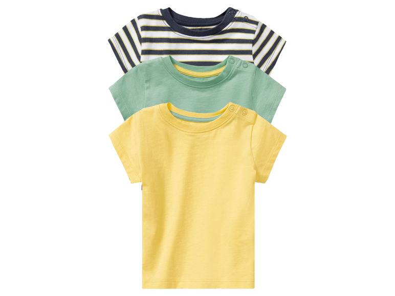 lupilu® Baby T-Shirt, reine Bio-Baumwolle, 3er Set Tiefpreis
