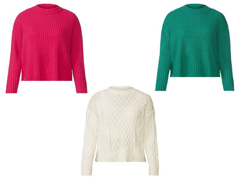 esmara® Damen Grobstrick-Pullover, leger geschnitten