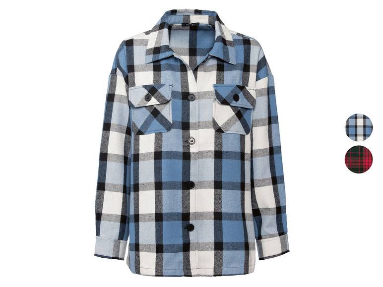 esmara® Damen Overshirt, im Karomuster, leger geschnitten