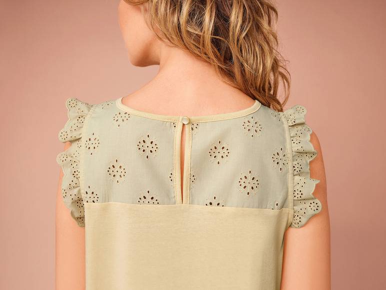 esmara® Damen Top mit Rüschen aus reiner Baumwolle Rabatt
