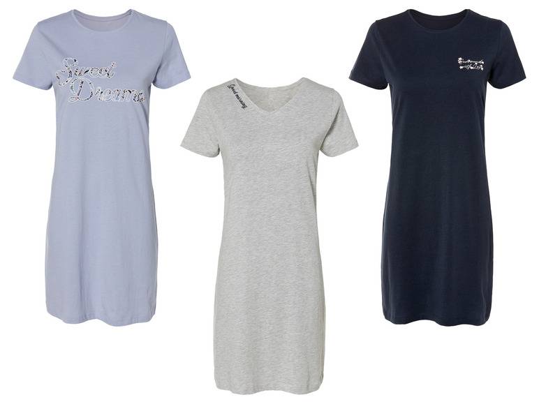 esmara® Damen Nachthemd mit Baumwolle Black Friday